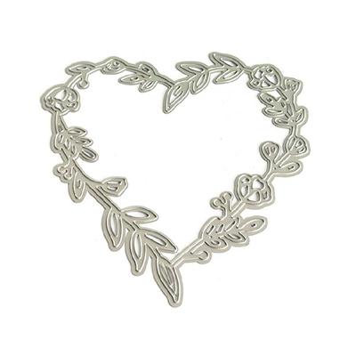 Leaf Wreath Die Cut Heart Wreath Metal Embossing Cutting Dies Templates For Scrapbooking Card Making Journal Photo Album