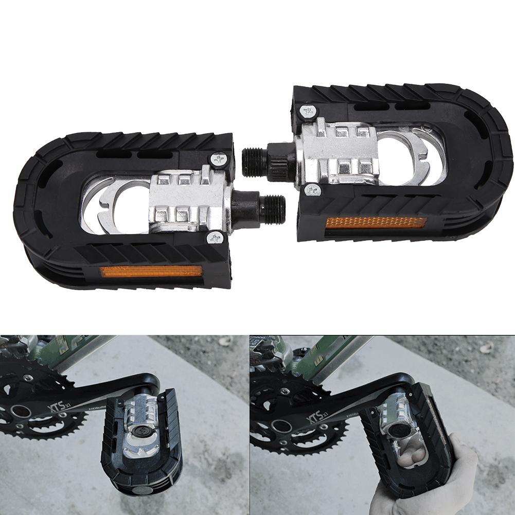 1 Pair Foldable Aluminum Alloy Road Mountain Bike Pedal Lightweight Bearing Pedals for Bicycle