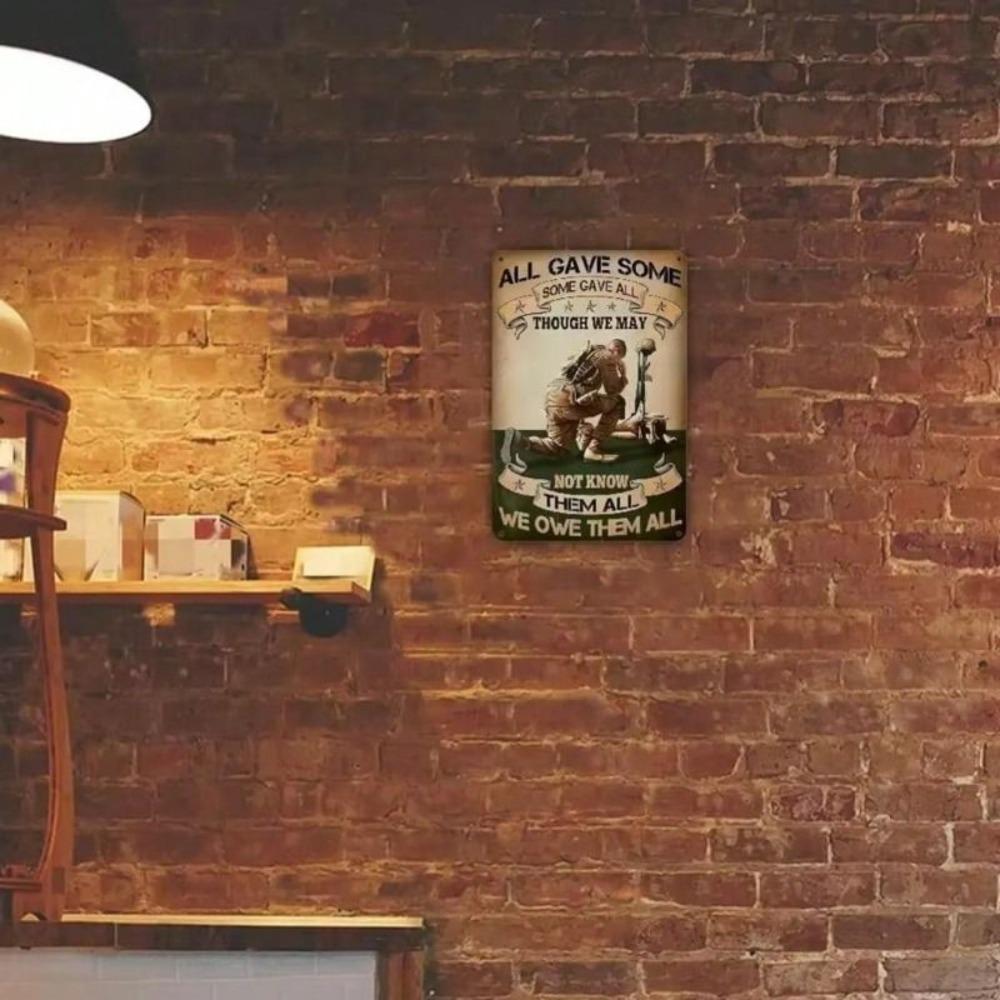 Placca in Latta Tutti Hanno Dato Qualcosa Alcuni Hanno Dato Tutto Decorazione Murale Vintage Esercito Poster Metallico