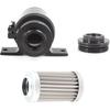 10 MICRON Inline Fuel Filter with 6AN 8AN 10AN Adapter&Bracket Clamp 50MM Universal Mount Bracket