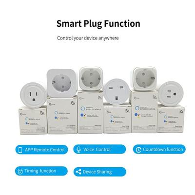 Smart Plug UK EU USA Multi Plug Tuya Smart Life APP Control Funguje s Alexa Google Assistant Wifi/Zigbee Socket Wifi Smart Plug