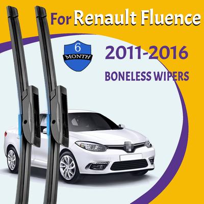 Scheibenwischerblätter für Renault Fluence 2011-2016 Vorne Windschutzscheibe Sauber Fenster Windschutzscheibe Autoteile Auto Regenwischer 24''+16''