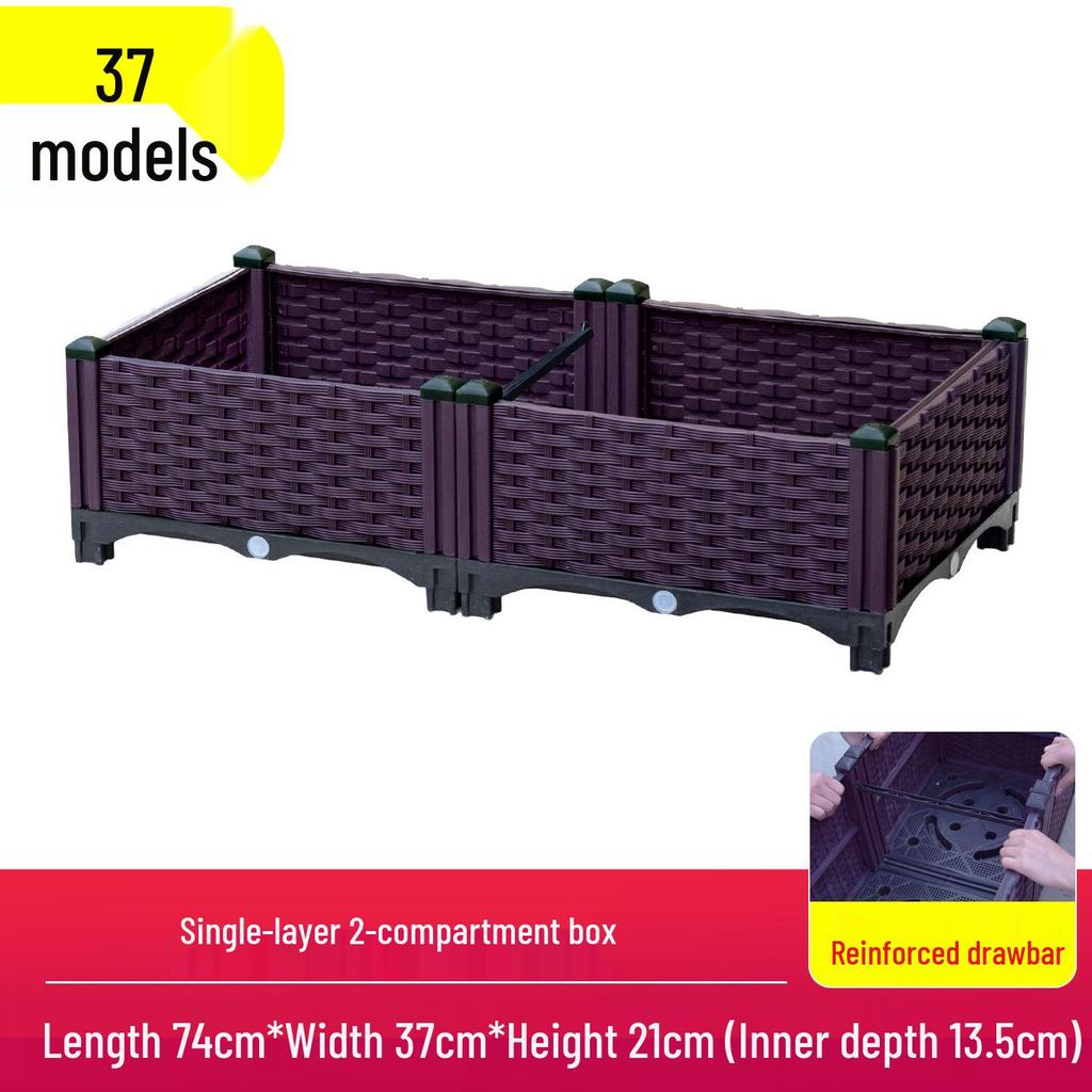Large Outdoor Plastic Elevated Vegetable Planter Box for Balcony Gardening