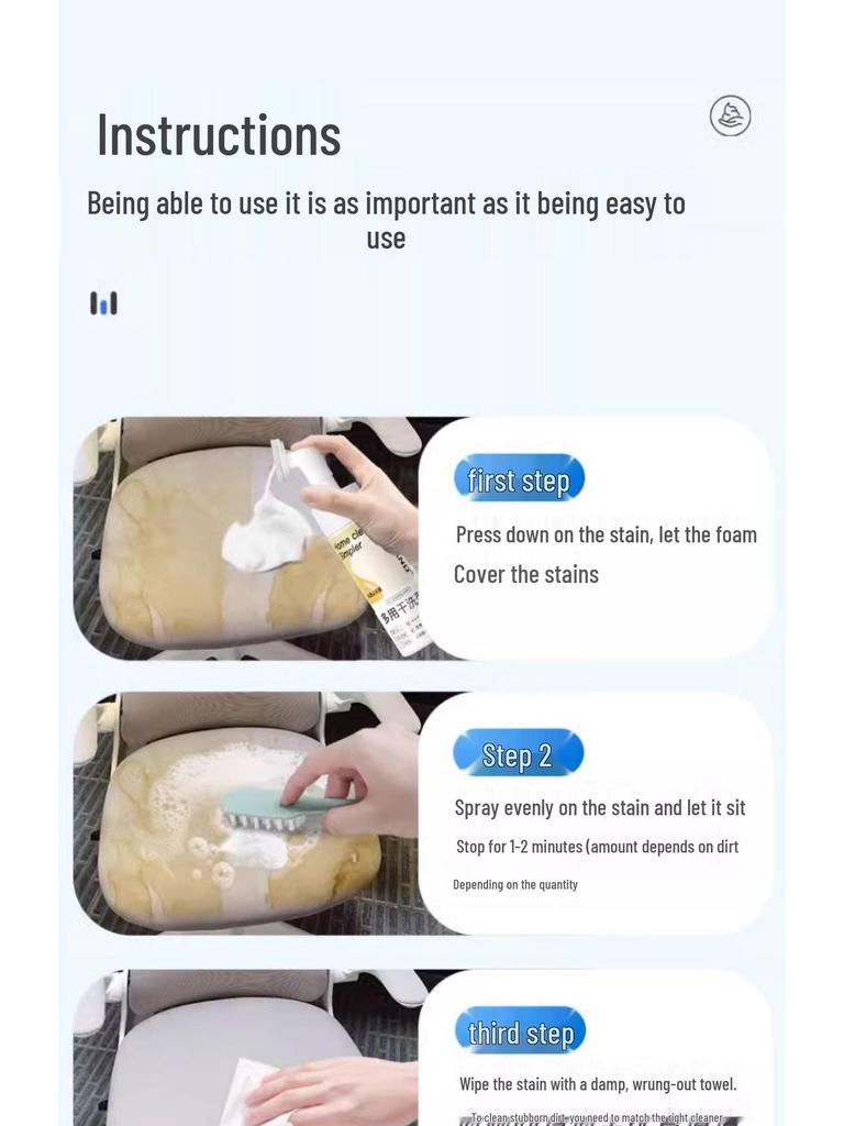 Degresant și Curățător Fără Apă pentru Scaune cu Plasă, de Calculator și Gaming