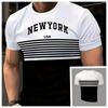 Men Striped T Shirt Tee Shirt Short Sleeve O-Neck TShirt Vintage Casual Large Size T-Shirts Men’s