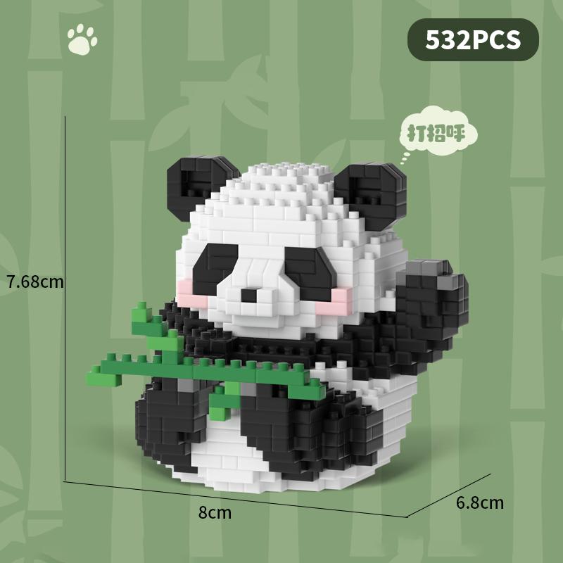 

Милая панда, мультяшный строительный блок, китайское национальное сокровище, панда, алмаз, маленькие частицы, игрушки для детей K58