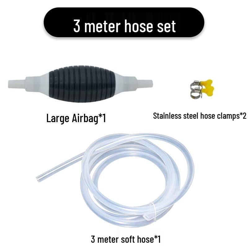 Manual Oil and Water Siphon Pump - Car Emergency Extractor with Suction Hose