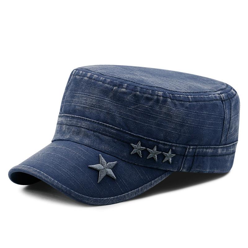 Hat Washed Do Old Denim Breathable Military Cap Outdoor Sunshade Flat Cap Leisure Duck Tongue Cap