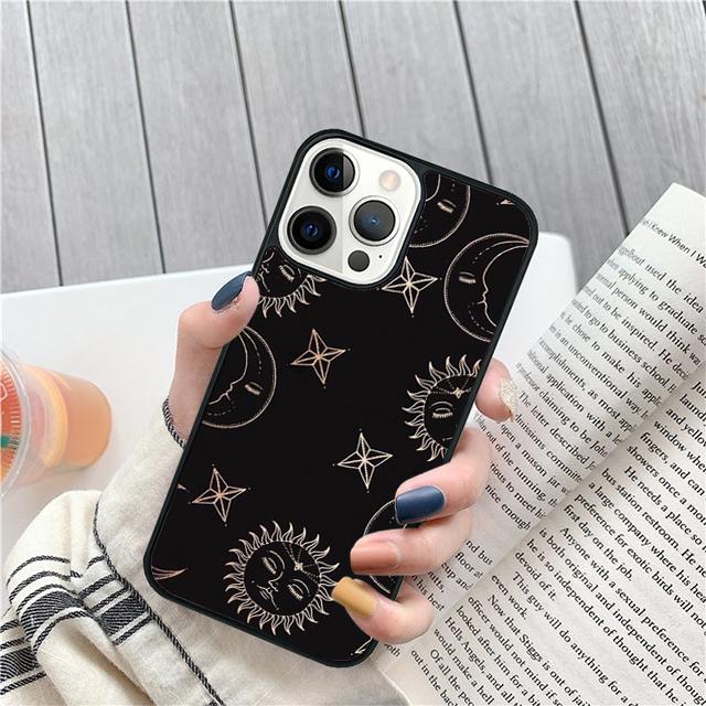Sun Moon Stars Coque Shell For iPhone 17 Air 15 16 14 13 12 Pro Max 11 Pro Max Plus Phone Case Cover