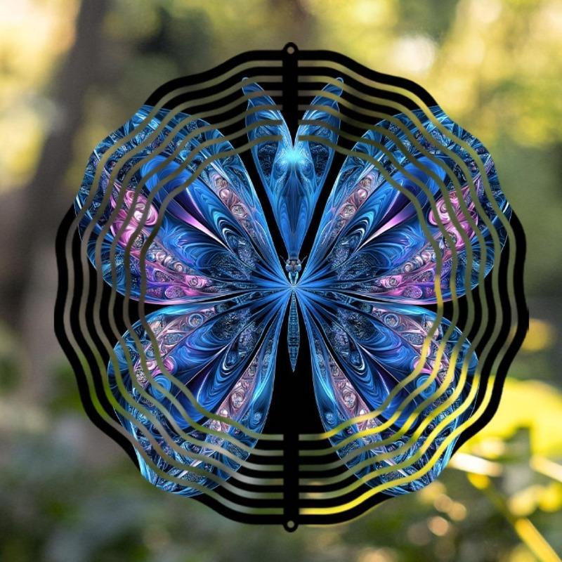 10 Inch Hanging Wind Spinner with 360 Degree Hook for Balcony Garden Decor Spring Summer Outdoor DecorationMetal Wind Chimes for Home Decor