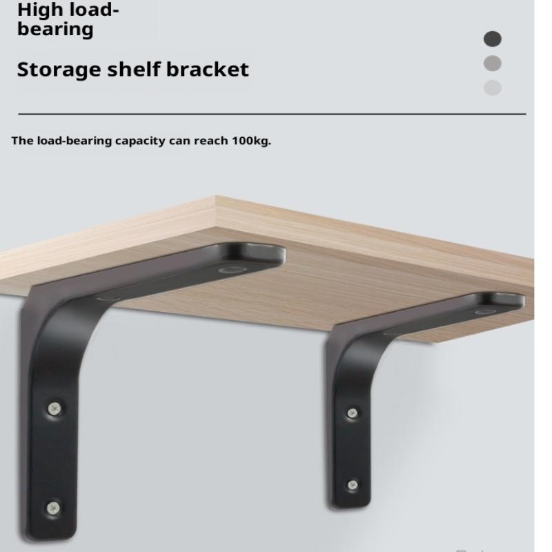 1Pc Thick Industrial Angle Bracket - Heavy Duty Floating L Shelf Support, Wall Mounted Shelf Bracket For Home & Garage
