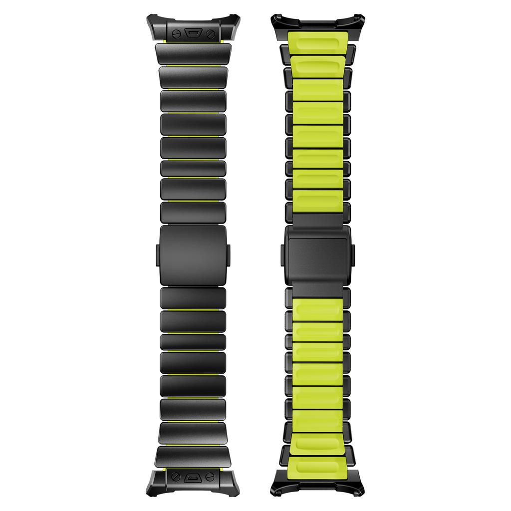 Titan-Uhrenarmband für Samsung Galaxy Watch 8 Classic 46mm 44mm Lückenlos Metall-Gummi-Armband für Samsung Galaxy Watch7 Ultra 47mm 2025/2024 Manschettenarmband
