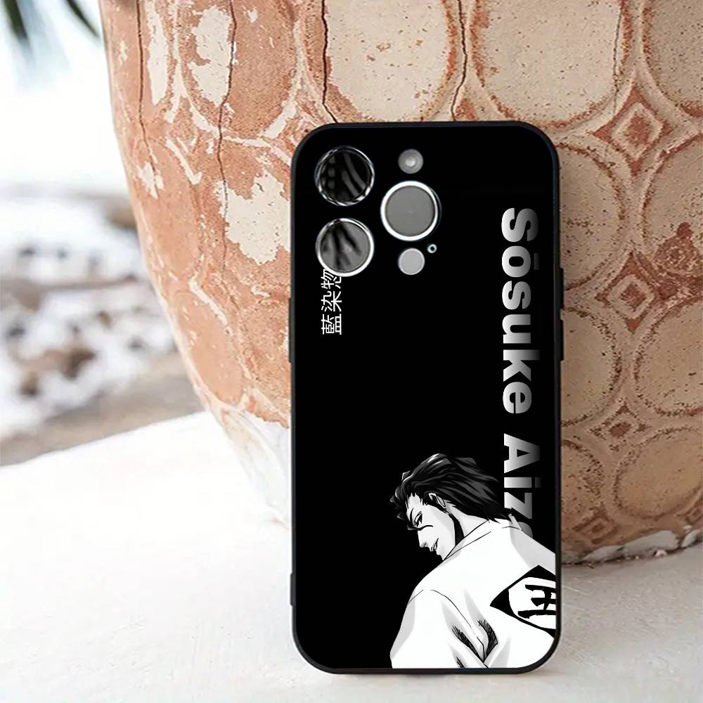 1pc Anime A-Aizen SousukeS B-BLEACH Phone Case Silicone Soft For IPhone 16 15 14 13 12 11 X XR Plus Pro Max Plus