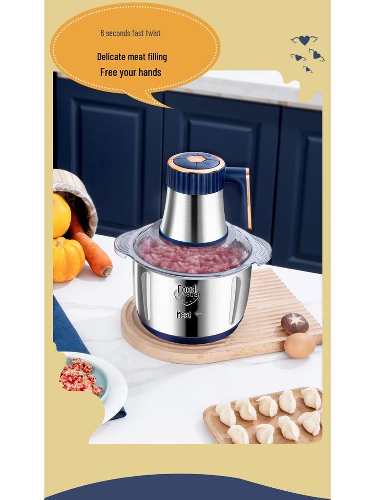 Stainless Steel 5L Automatic Meat Grinder & Multifunctional Food Processor