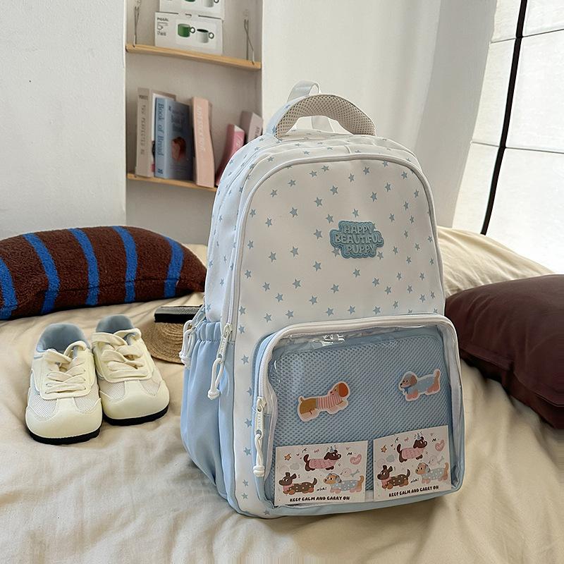 Japanese Ba Chi Pain Bag ins Wind Cute Large Capacity Backpack Female Student School Bag Second Dimensional Transparent Backpack Tide