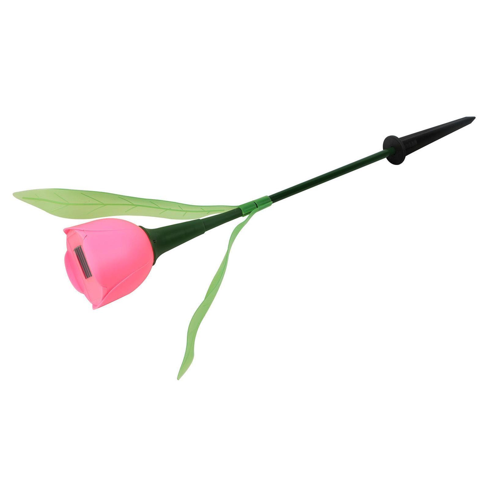 

Имитационный светодиодный уличный садовый светильник на солнечной энергии розовый