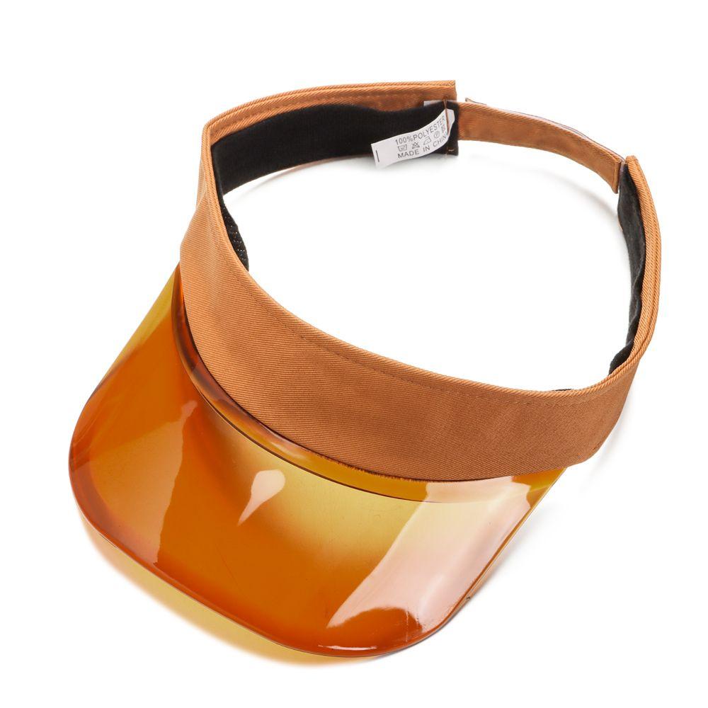 

Чоловіки Жінки ПВХ Дорожня пляжна кепка Спортивний капелюх Сонцезахисний козирок УФ-захист кавовий