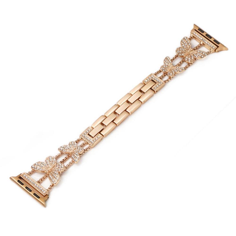 Butterfly Watch Strap for Apple Watch Series 10 42mm/9 8 7 41mm/6 5 4 SE (2022) SE (2023) SE 40mm/3 2 1 38mm Metal Replacement Band