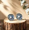 Hot-selling Pure Hand-painted Rose Stud Earrings French Retro Commuter Versatile Light Luxury Women's Earrings