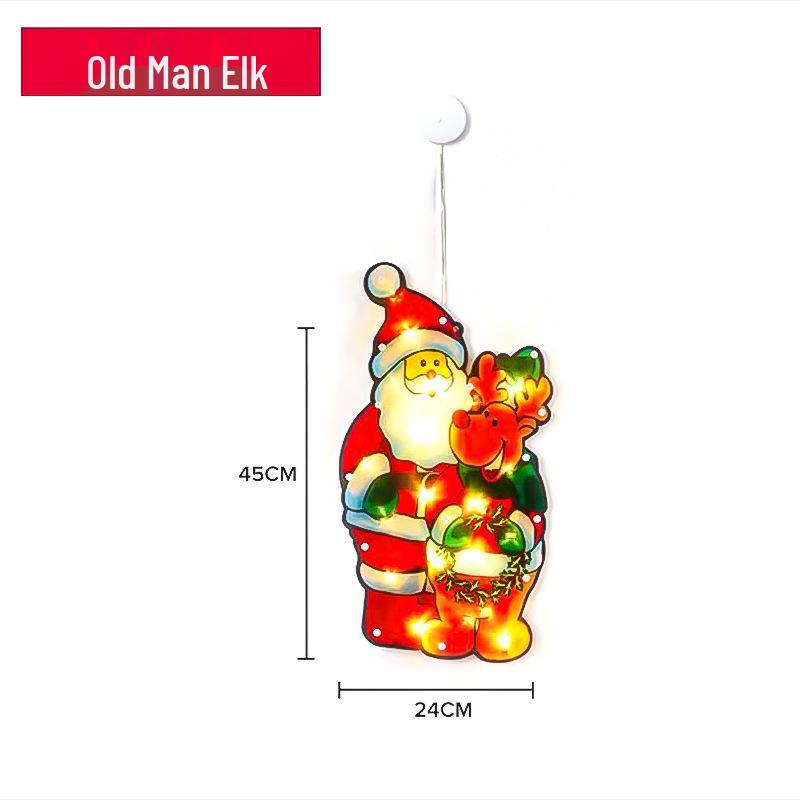 LED Christmas Tree Snowflake String Lights with Santa Claus Decoration