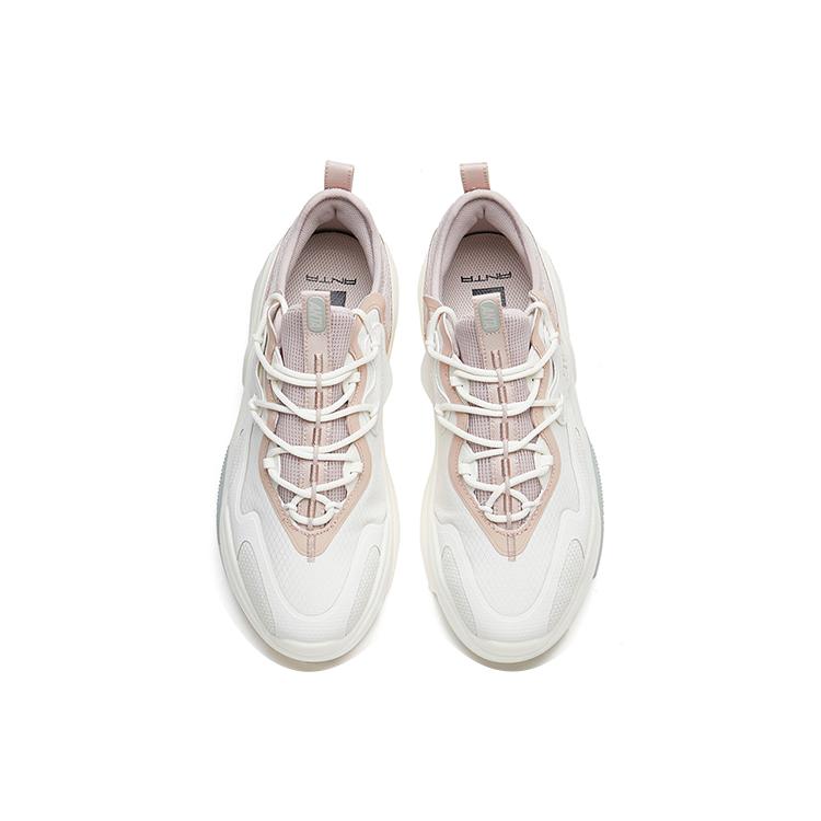 New Anta AT91 Low-Top Skateboard Shoes Women's White Gray 122218072-4