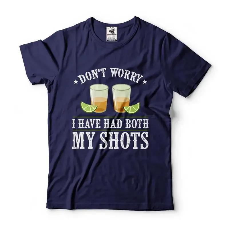 I Had Both My Shots Drinking Party Funny Vaccination Tee Shirt