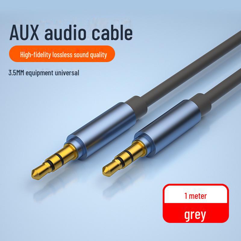 1m audio kabel TPE zinkové slitiny AUX, 3,5 mm samec-samec pro připojení do auta