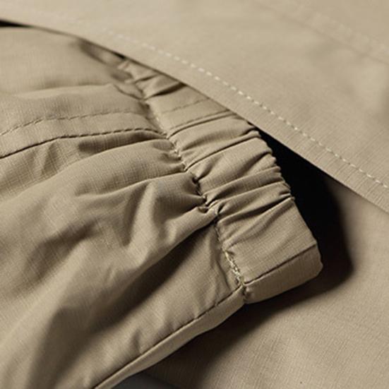 Solid Color Men Coat Stand Collar Top Two Pockets Zipper Closure Casual Jacket for Autumn