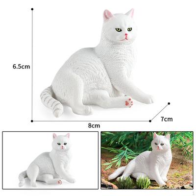Realistic Cat Animal Figure Model, Miniature Statue, Kitten Toy Desktop Decoration