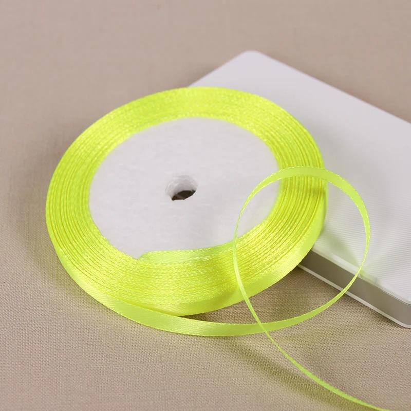 25Yards 6mm Silk Satin Ribbons for Crafts Bow Handmade Accessories for Clothing Accessories and Hats DJIY
