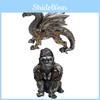 Ornamento de Resina de Gorila Steampunk e Dragão Voador para Decoração de Casa