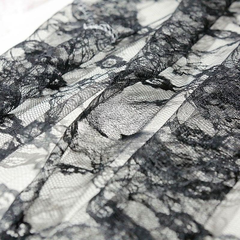 Embroidered lace fabric with hollowed-out patterns can be used for wedding dresses evening gowns and designer clothing fabrics