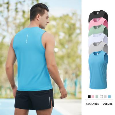 Men's Summer Fitness Vest Tank Top Outdoor Athletics Marathon Training Running Quick-dry Vest
