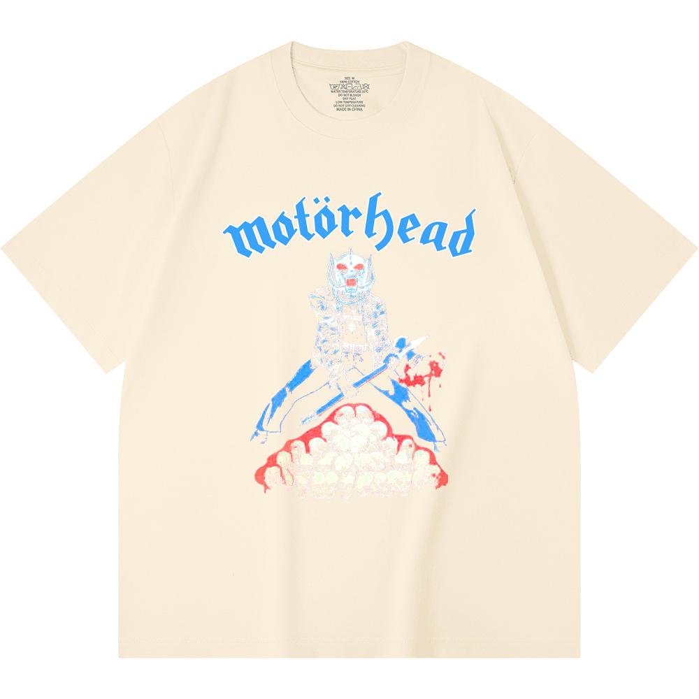 230 Gsm 100% Cotton Heavy Metal T-Shirt  Rock Band Popular Music Print Unisex Heavy Cotton T Shirt