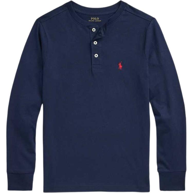 

Детская футболка из хлопкового джерси Polo Ralph Lauren, топы, темно-синий, CWPOKNIY8021524-410