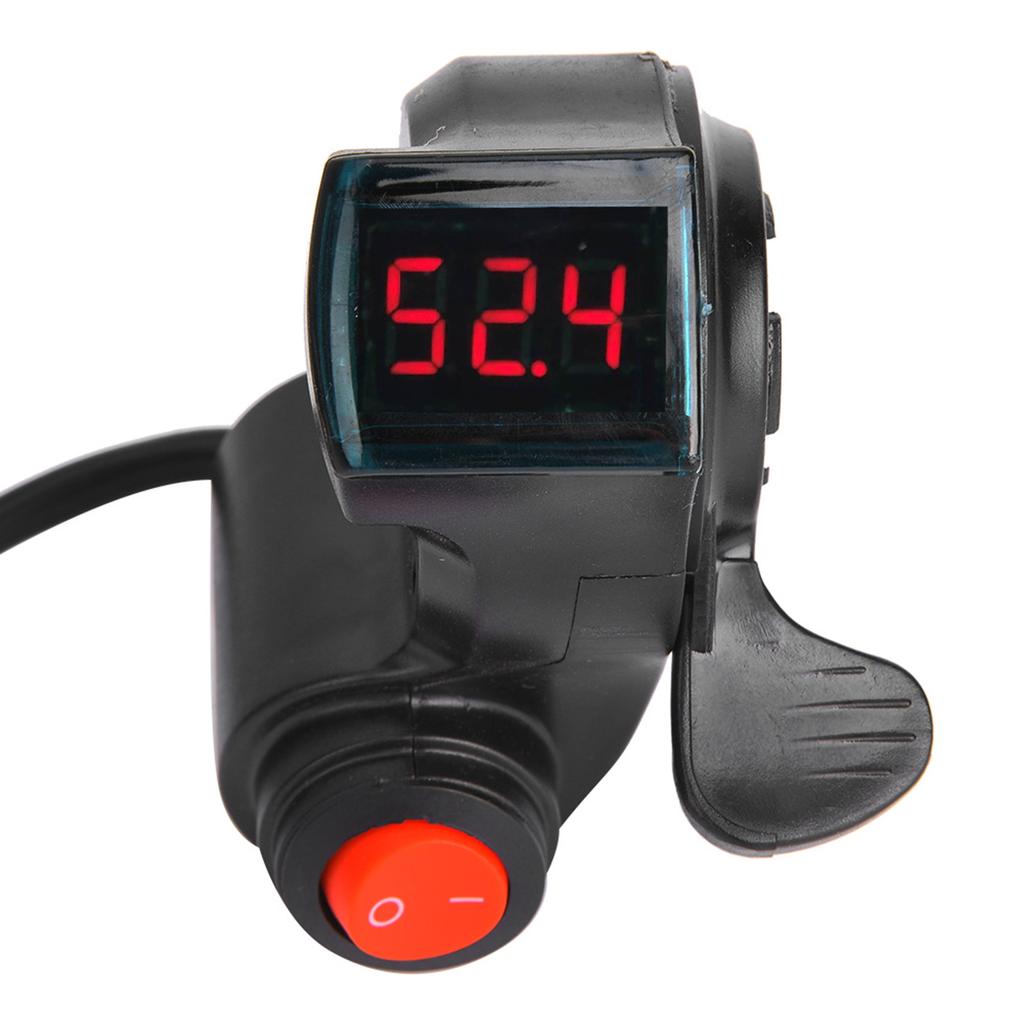 Electric Bike Thumb Throttle LCD Display Digital Battery Voltage Power Switch for Electric Vehicle