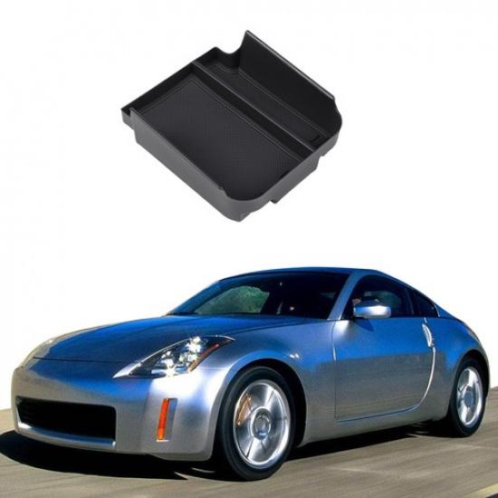 Černá ABS úložná schránka v loketní opěrce středové konzole pro Nissan 350Z Z33 2003-2006