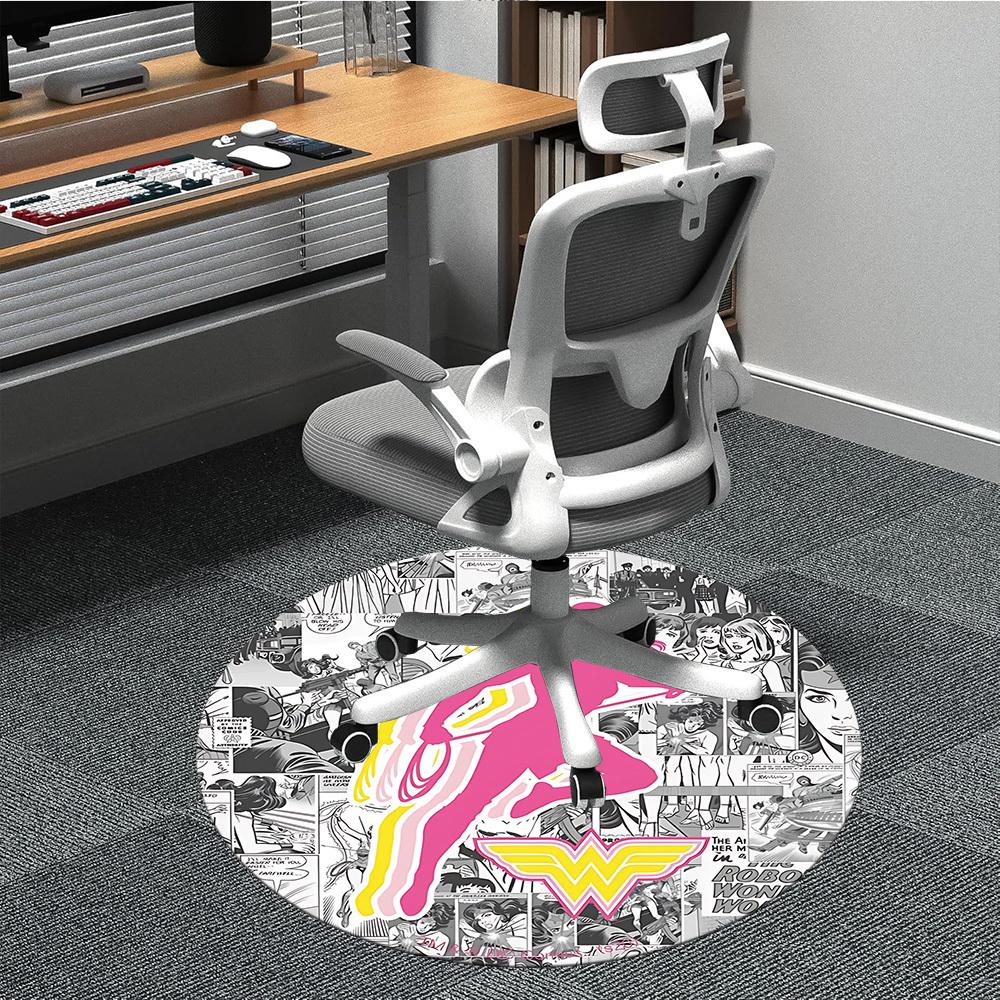 

1pc Wonder Woman Chair Carpet for Office Non-Slip, Indoor Non-Slip Washable Carpet, Non-Shedding Mat For Office yy251030072 80cm by 80cm