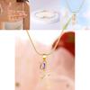 Tulip Pendant Necklace Copper Chain Womens Elegant Spring Jewelry