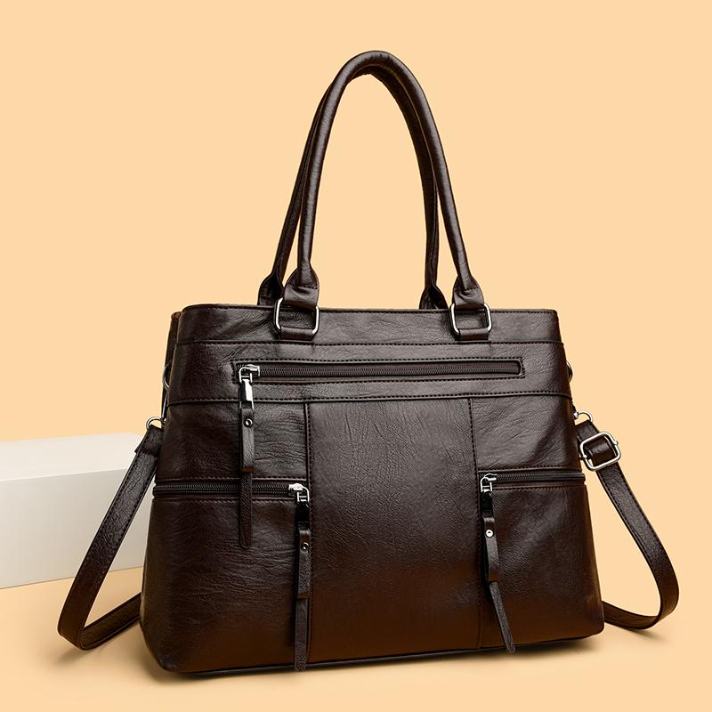 Elegant Handbag for Women High Quality Leather Top-Handle Bags Purse Ladies Shoulder Crossbody Bag Casual Tote