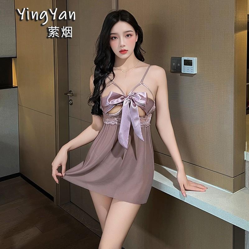 Sexy underwear lace sensual seductive pajamas loungewear sexy steel tray small breasts gather girls sexual fun clothes