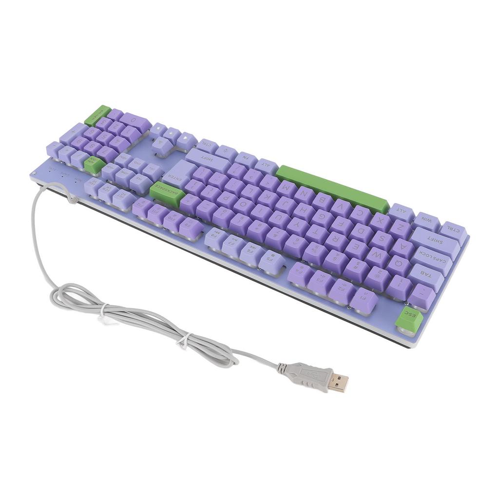 Kabelgebundene Gaming-Tastatur Großdruck Metallplatte USB Beleuchtete Tastatur mit Hintergrundbeleuchtung für Computer Laptop