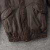 Vintage Red Brown Men Leather Jacket Oversized Style Black Genuine Cow Loose Man Bomber Coat Plus Size
