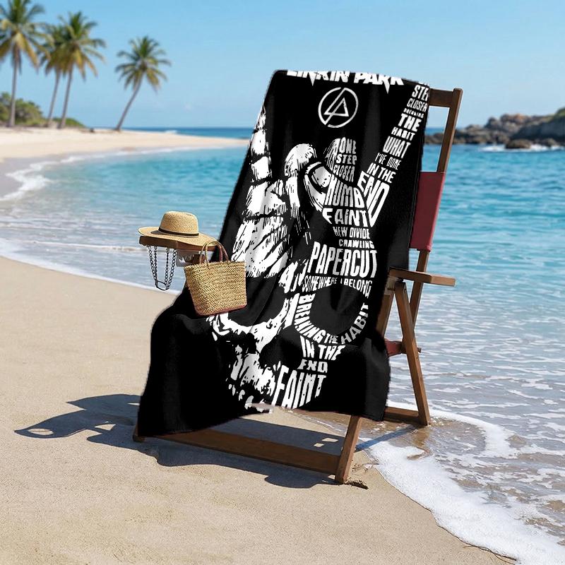 Linkin Park Fashion Beach Towel: Ideal for Summer Adventures Soft, Absorbent and Quick Drying Suitable for Swimming and Bathing