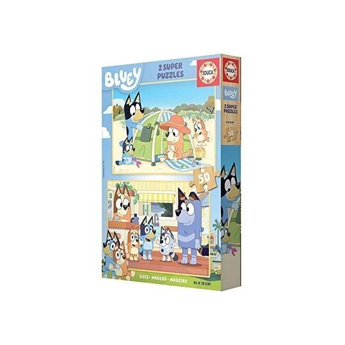 Puzzle en bois Bluey EDUCA - 50 pièces - Dessins animés et BD - Pour enfants de 4 ans et plus