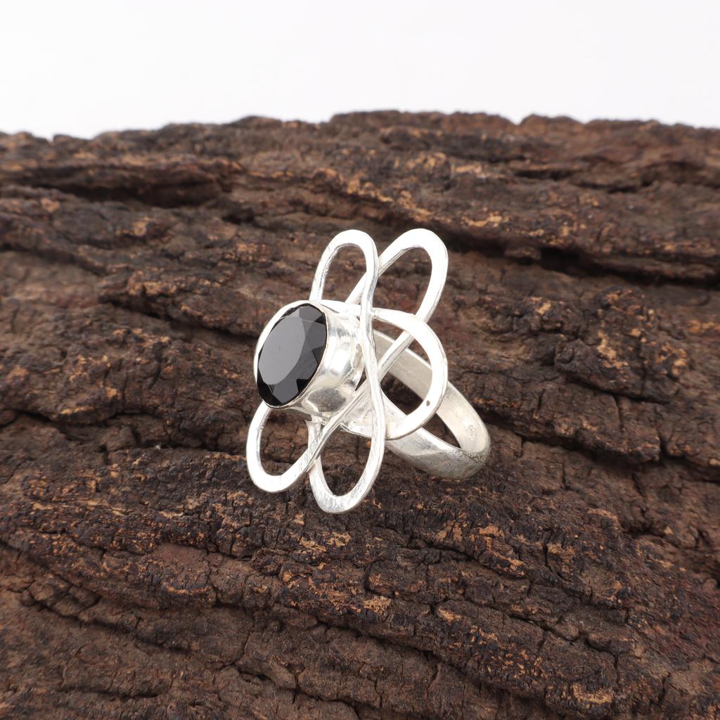 Black Onyx Gemstone Jewelry, 925 Solid Sterling Silver Ring, Handmade Attractive Silver AAA+ Ring, Gift For Love