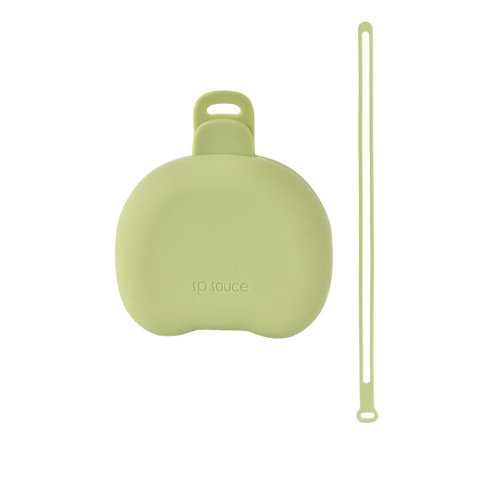 

Portable Silicone Denture Case Multifunctional Drainage Braces Container Breathable with Lanyard Invisible Braces Case зелений