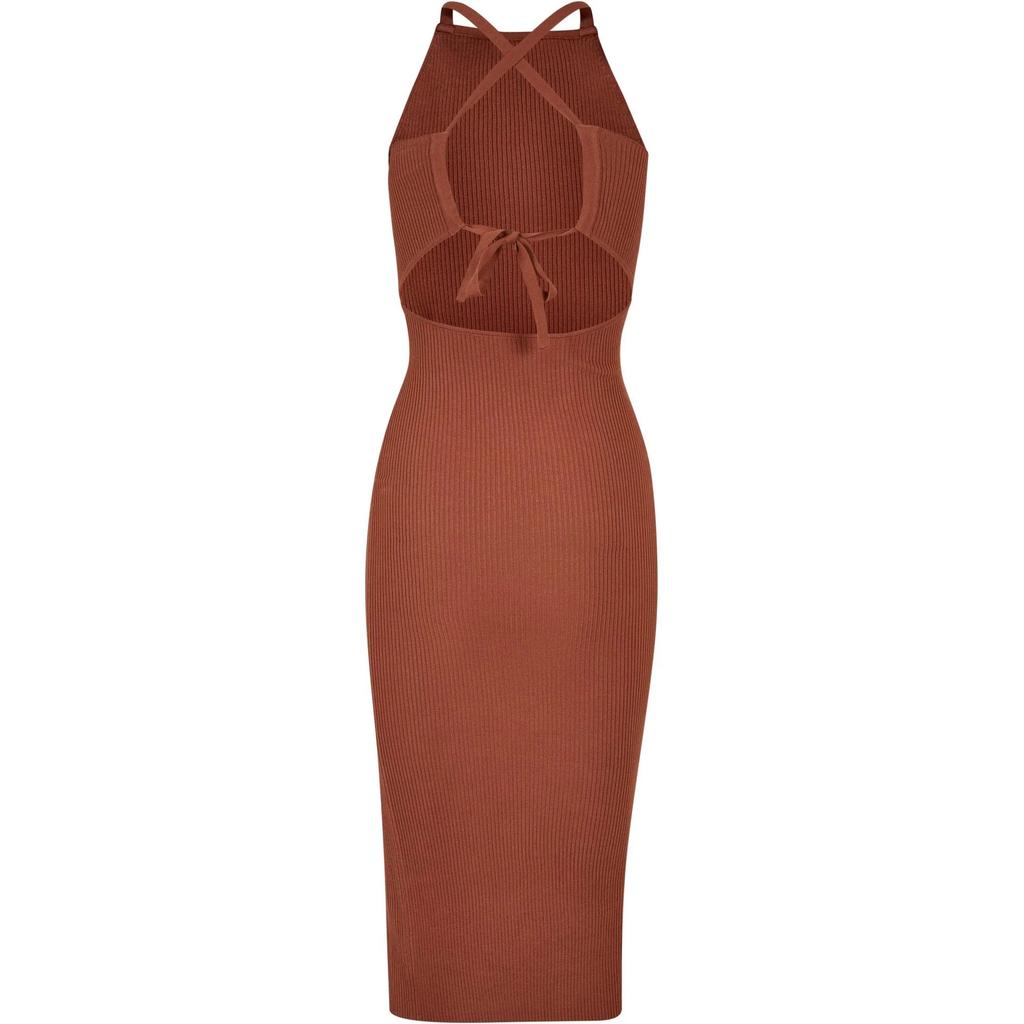 Urban Classics Womens/Ladies Rib Knit Cross Back Midi Dress