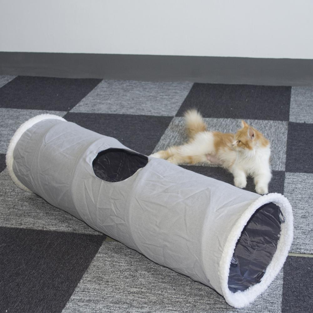Supplier Indoor Outdoor Plastic Plush Collapsible Pet Toy Play Cat Tunnel