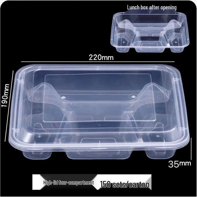 Disposable Divided Meal Prep Containers with Lids